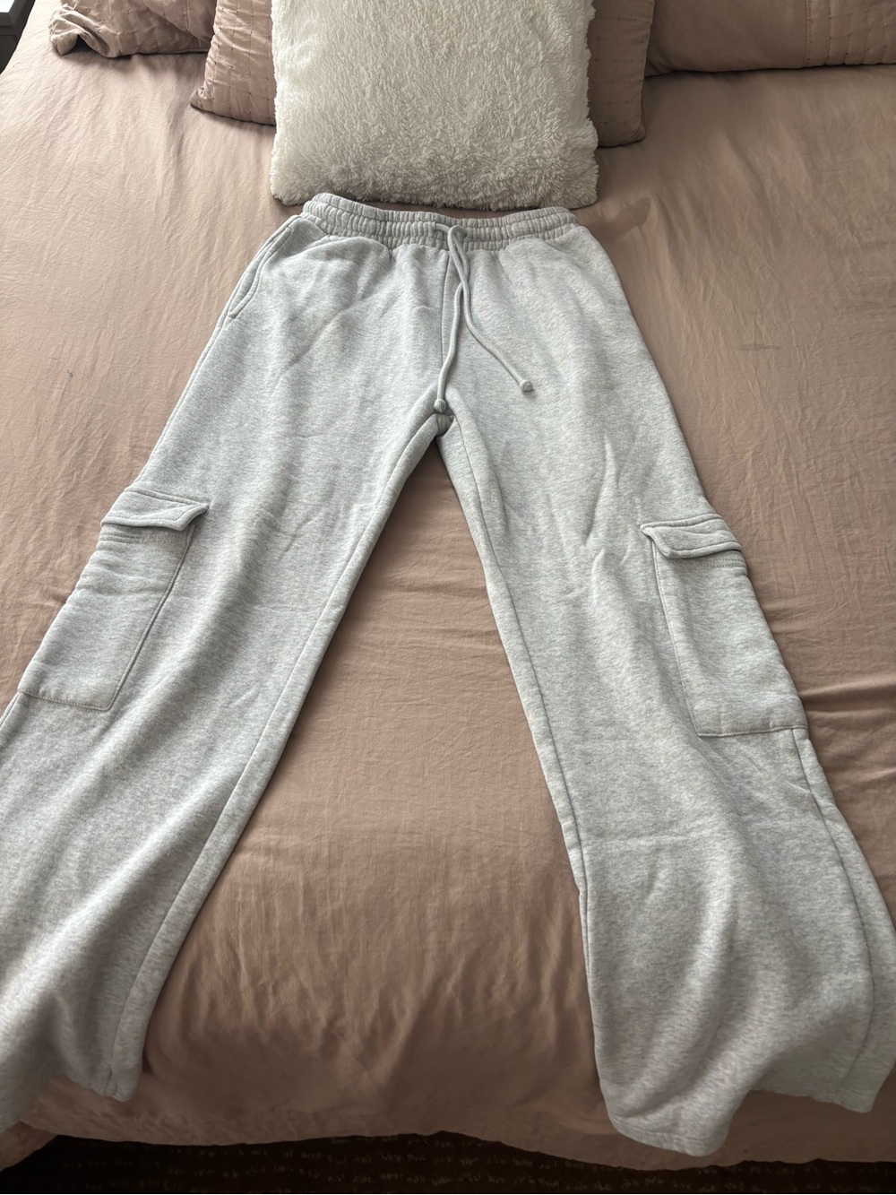 Light Gray Cargo Sweatpants